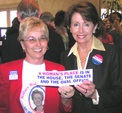 straley with Pelosi